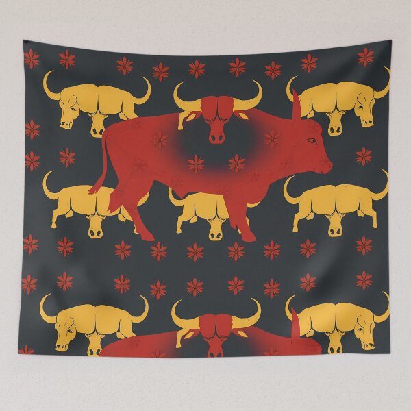 Item preview, Bull Whimsical Animal Patterns Inspiring Fun Imagination Kids designed and sold by ART ATTACK ZONE.