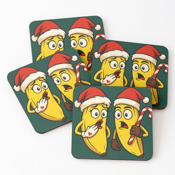 Item preview, Christmas Shock Bananas – Funny Cartoon Banana Characters designed and sold by WinkWild.