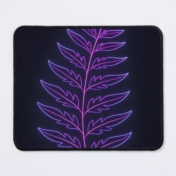 Item preview, Fern Frond Neon Line Art Poster – Cyberpunk Magenta Glow designed and sold by Artsy-With.