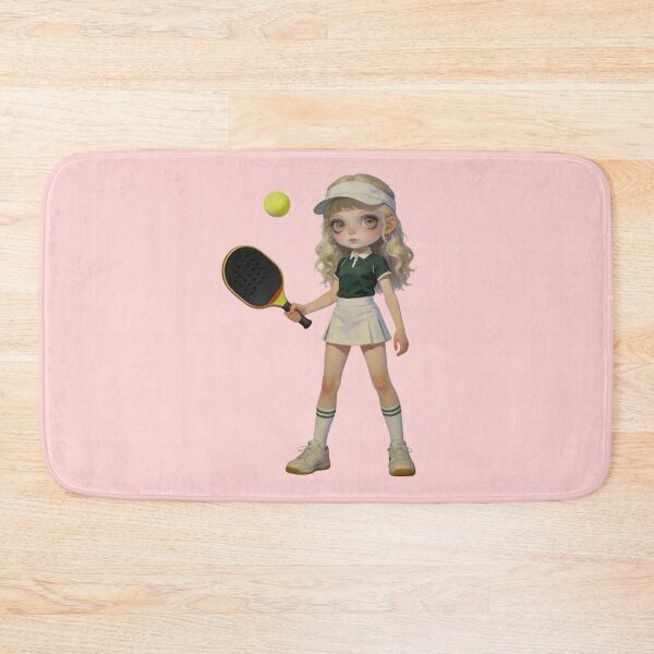 Item preview, Cute Sports Girl Holding Padel Racquet | Dollcore Aesthetic designed and sold by Cherrydora.