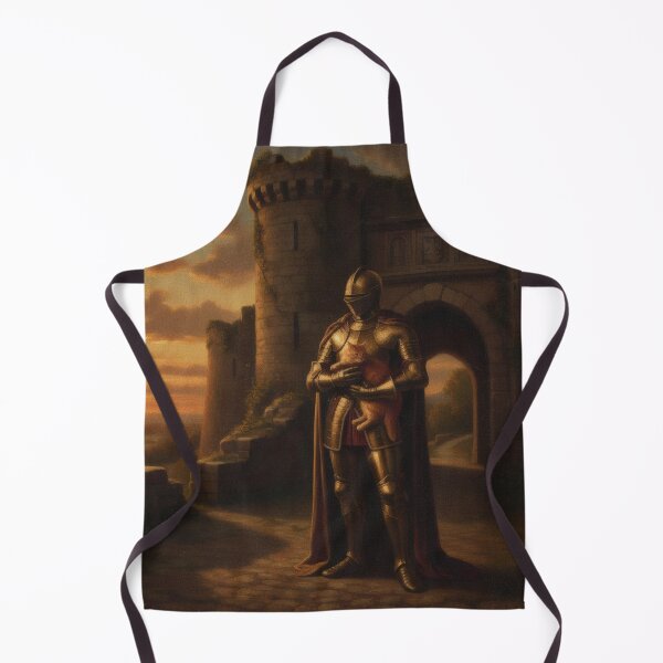Item preview, Medieval Knight Holding Cat – Baroque Oil Painting, Realistic Fantasy Art designed and sold by Visualynx.