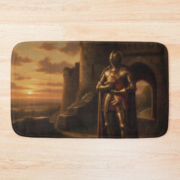 Item preview, Medieval Knight Holding Cat – Baroque Oil Painting, Realistic Fantasy Art designed and sold by Visualynx.