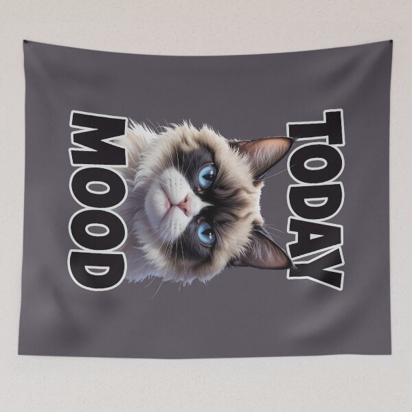 Item preview, Today Grumpy Cat Mood, Funny Annoyed Cat designed and sold by QuirkySpark.