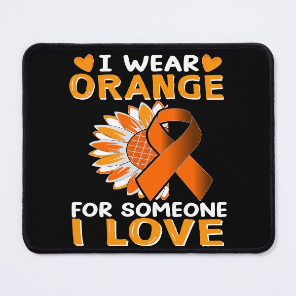 Item preview, Orange Ribbon Sunflower Leukemia Awareness Love Support designed and sold by Nocturnal-Vines.