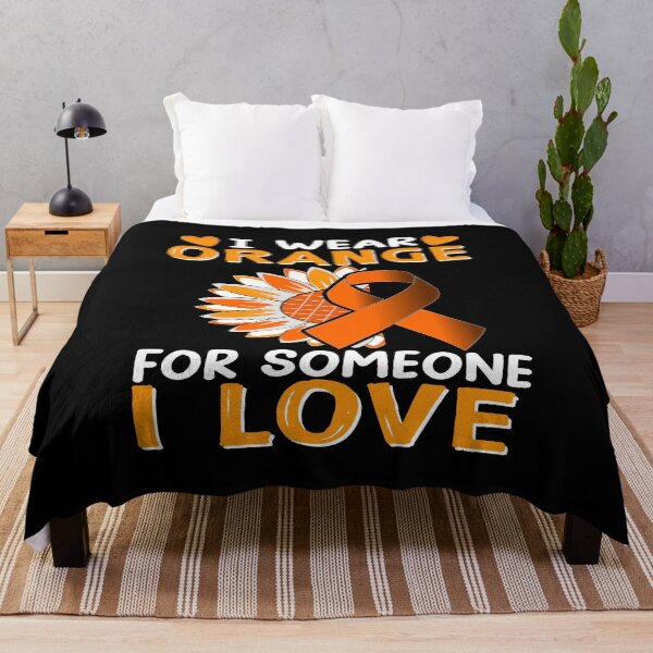 Item preview, Orange Ribbon Sunflower Leukemia Awareness Love Support designed and sold by Nocturnal-Vines.