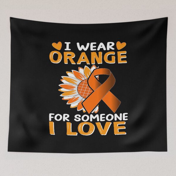 Item preview, Orange Ribbon Sunflower Leukemia Awareness Love Support designed and sold by Nocturnal-Vines.