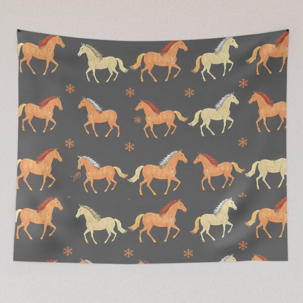 Item preview, Horses Whimsical Animal Patterns Inspiring Fun Imagination Kids designed and sold by ART ATTACK ZONE.
