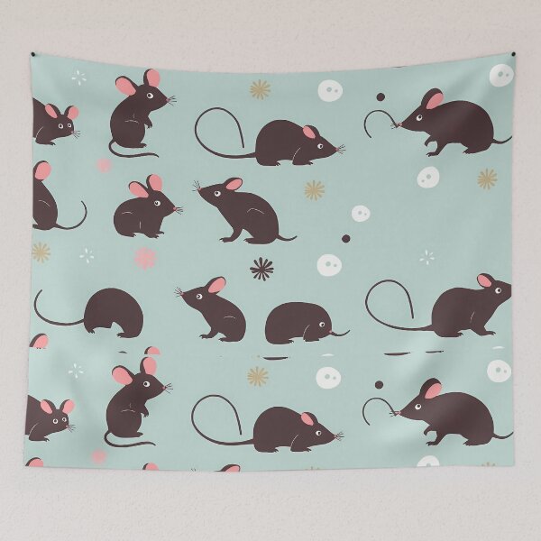 Item preview, Rats Whimsical Animal Patterns Inspiring Fun Imagination Kids designed and sold by ART ATTACK ZONE.