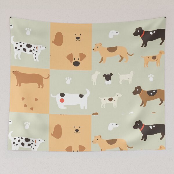 Item preview, Dog Whimsical Animal Patterns Inspiring Fun Imagination Kids designed and sold by ART ATTACK ZONE.