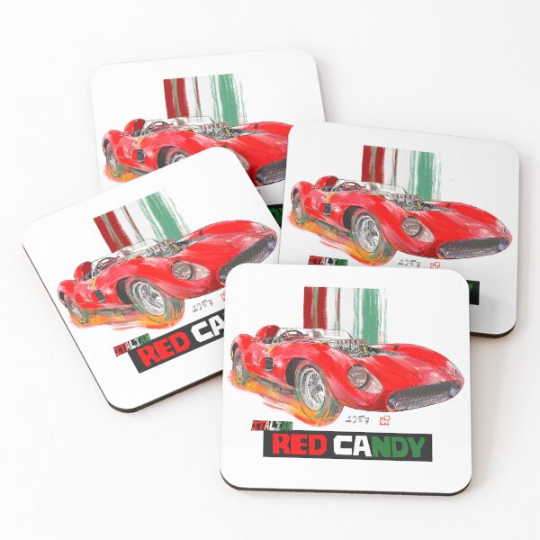 Item preview, ITALIAN RED CANDY AUTOMOBILE - 1957 Sexy Classic Racing designed and sold by TRAVEL-ART-MOTO.