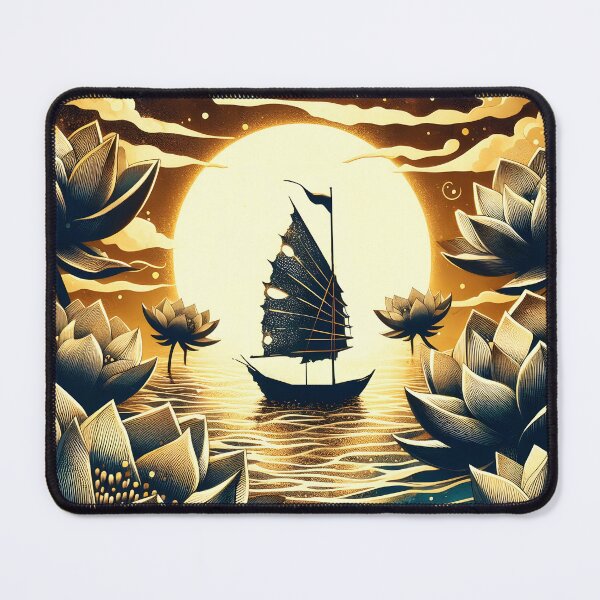Item preview, Flower and Boat, Ai Generated Art designed and sold by ACC .
