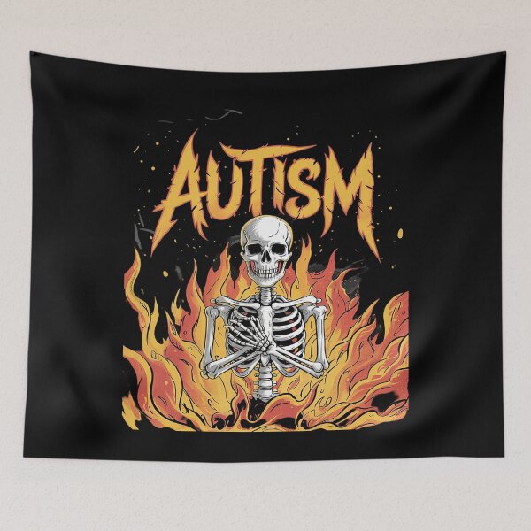 Item preview, Autistic and Gay Skeleton Autism Skeleton Meme  designed and sold by PowAcademy.