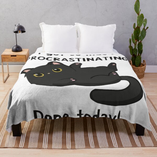 Item preview, Procrastinating Black Cat designed and sold by Petzzz.