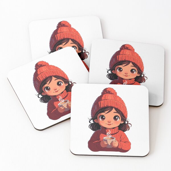 Item preview, Cute Winter Girl Holding Warm Tea designed and sold by Jagruti_Artzone.