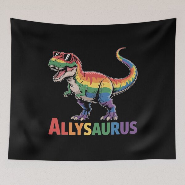 Item preview, Dinosaur Rainbow Flag Ally LGBT Allysaurus LGBT Pride  designed and sold by PowAcademy.
