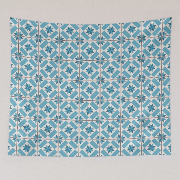 Item preview, Blue Azulejo Tile Pattern - Seamless Mediterranean Ceramic Art - Vintage Portuguese Spanish Hydraulic Mosaic designed and sold by PauRicart.