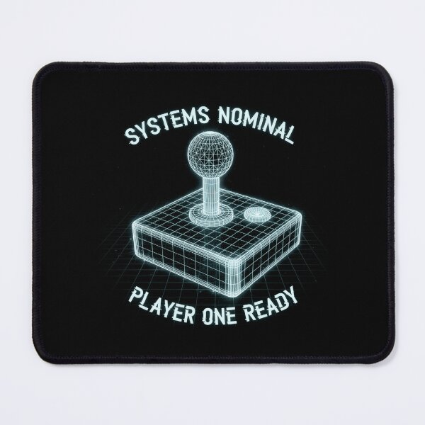 Item preview, Systems Nominal Player One Ready Retro Wireframe Arcade Joystick designed and sold by SerenadeArtHub.