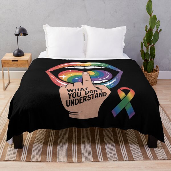 Item preview, Don't Judge What You Don't Understand LGBT Pride Lips designed and sold by MythWoot.
