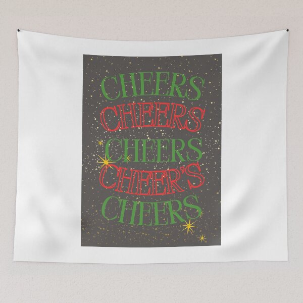 Item preview, Cheers Cheers Cheer’s Cheers Cheers - Holiday Typography designed and sold by Extremeallie.