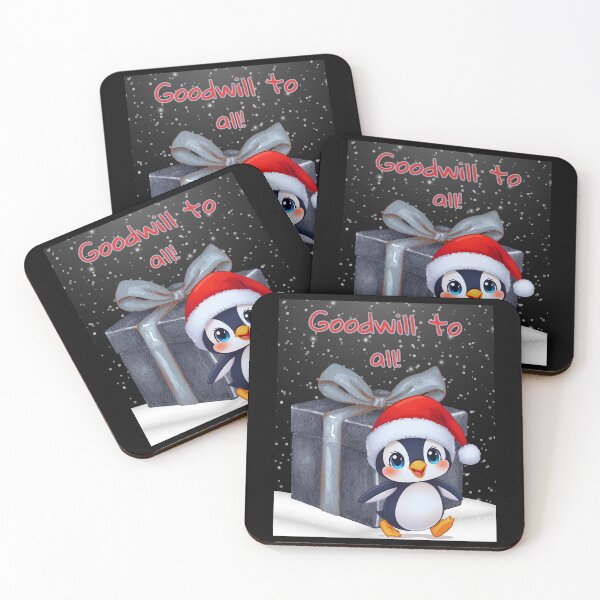 Item preview, Goodwill to all! Cute Christmas Penguin Holiday Art designed and sold by Anyshca.