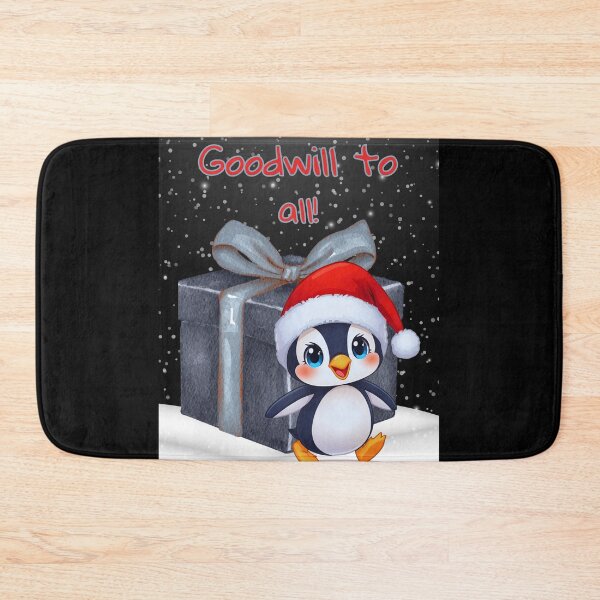 Item preview, Goodwill to all! Cute Christmas Penguin Holiday Art designed and sold by Anyshca.