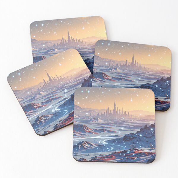 Item preview, Futuristic Winter Cityscape Snow designed and sold by AnimalAirtistry.