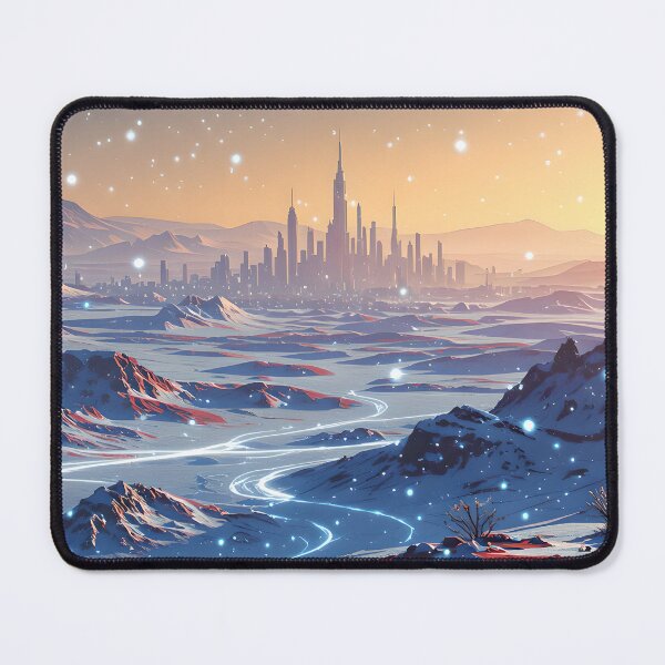 Item preview, Futuristic Winter Cityscape Snow designed and sold by AnimalAirtistry.
