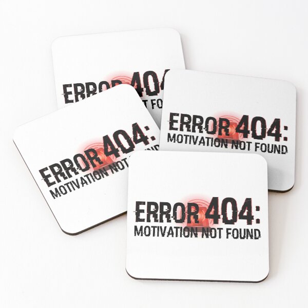 Artikelvorschau, FEHLER 404 Motivation nicht gefunden entworfen und verkauft von Strip to Stick.