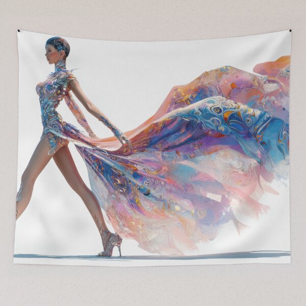 Item preview, Model walks in colorful dress designed and sold by anytka.