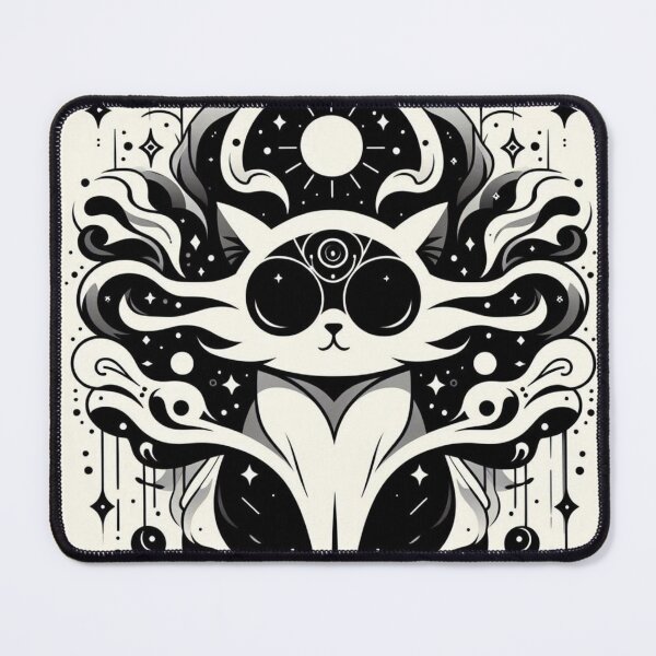 Item preview, Mystic Third Eye Celestial Spirit Cat designed and sold by BigBlueArt.