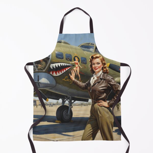Item preview, "Lucky Lady" B-17 Bomber Pilot Pinup - WWII Aviation Jacket & Nose Art designed and sold by Art's Diner.