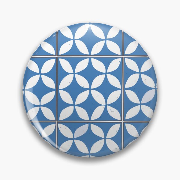 Item preview, Blue Circles Tile Pattern - Seamless Mediterranean Ceramic Art - Vintage Portuguese Spanish Hydraulic Mosaic designed and sold by PauRicart.