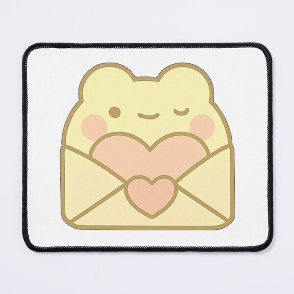 Item preview, Kawaii Mochi Valentine's Letter Frog Sticker designed and sold by BluesSketchbook.
