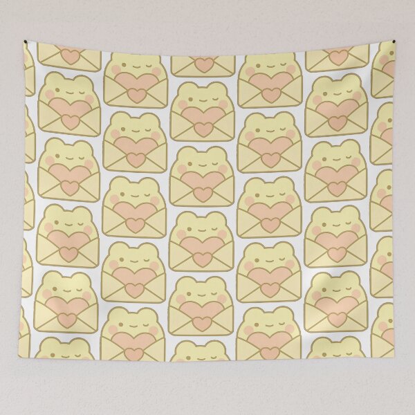 Item preview, Kawaii Mochi Valentine's Letter Frog Sticker designed and sold by BluesSketchbook.