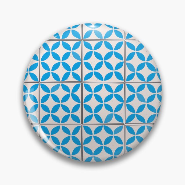 Item preview, Clear Blue Circles Tile Pattern - Seamless Mediterranean Ceramic Art - Vintage Portuguese Spanish Hydraulic Mosaic designed and sold by PauRicart.