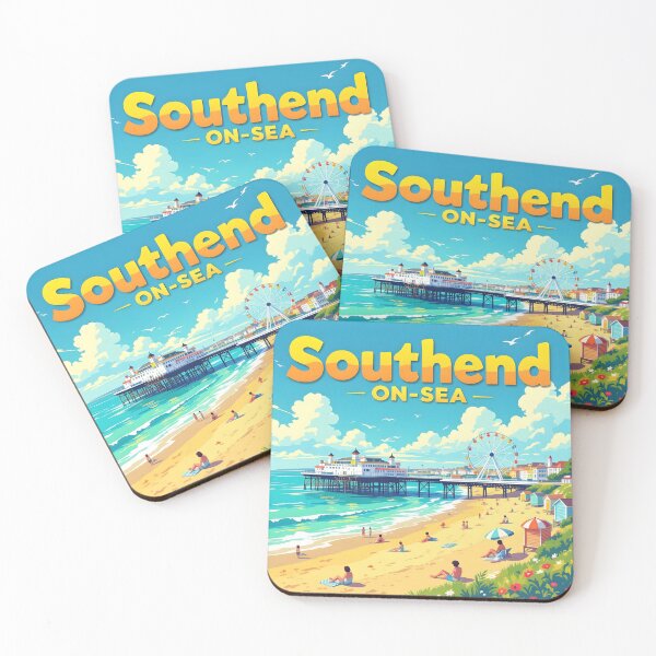 Item preview, Southend-on-Sea, Essex, England: Vintage-Style Painterly Travel Poster designed and sold by LSVart.