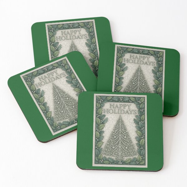 Item preview, Pearl Christmas Tree & Holly - Happy Holidays designed and sold by DesignsByPrnces.