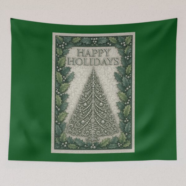 Item preview, Pearl Christmas Tree & Holly - Happy Holidays designed and sold by DesignsByPrnces.