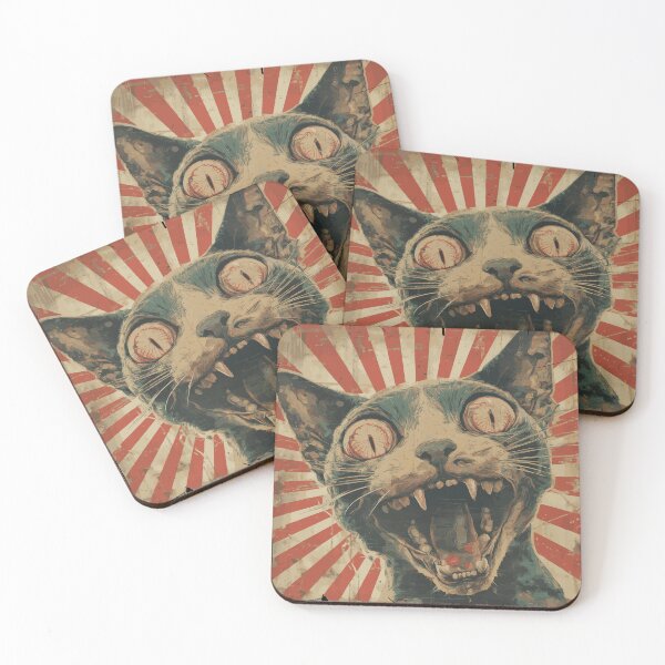 Item preview, Horror cat in vintage poster style designed and sold by drizzd.