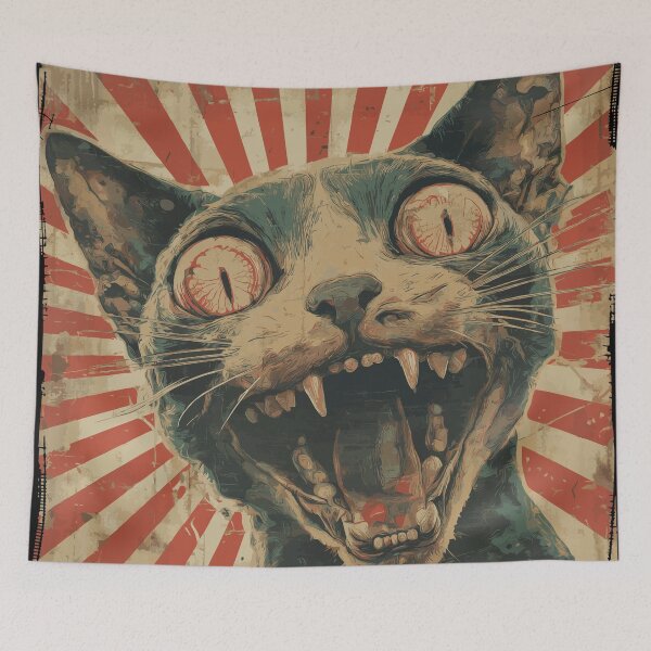 Item preview, Horror cat in vintage poster style designed and sold by drizzd.