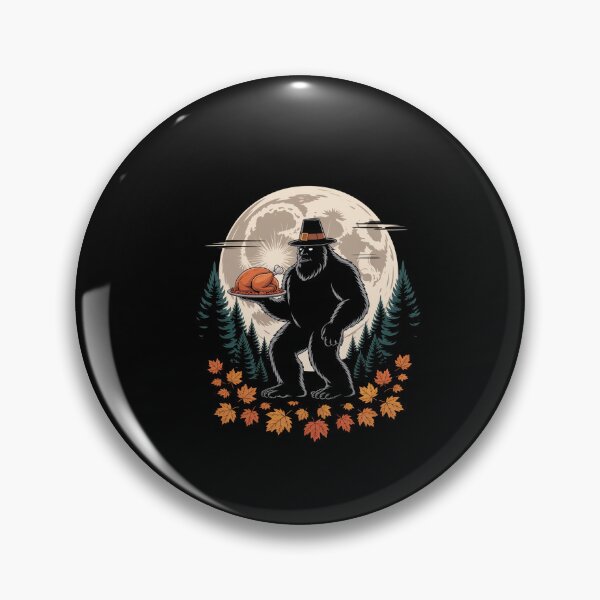 Item preview, Bigfoot Pilgrim Roasted Turkey Thanksgiving Day designed and sold by MeowtivationP.