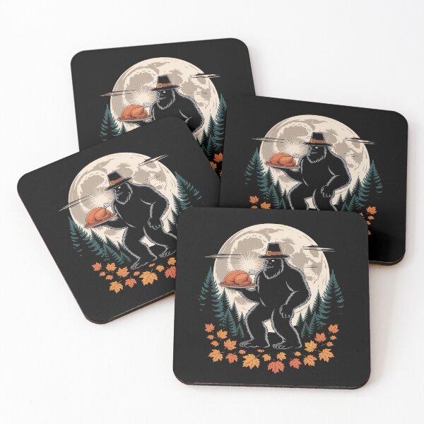 Item preview, Bigfoot Pilgrim Roasted Turkey Thanksgiving Day designed and sold by MeowtivationP.