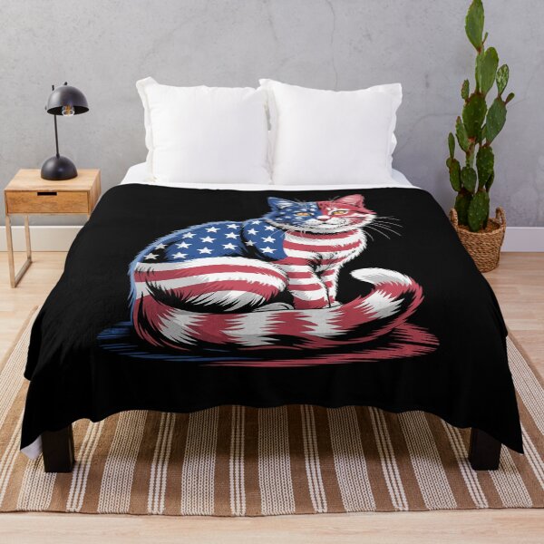 Item preview, Cat Usa Flag 4Th Of July designed and sold by RayhendersonArt.