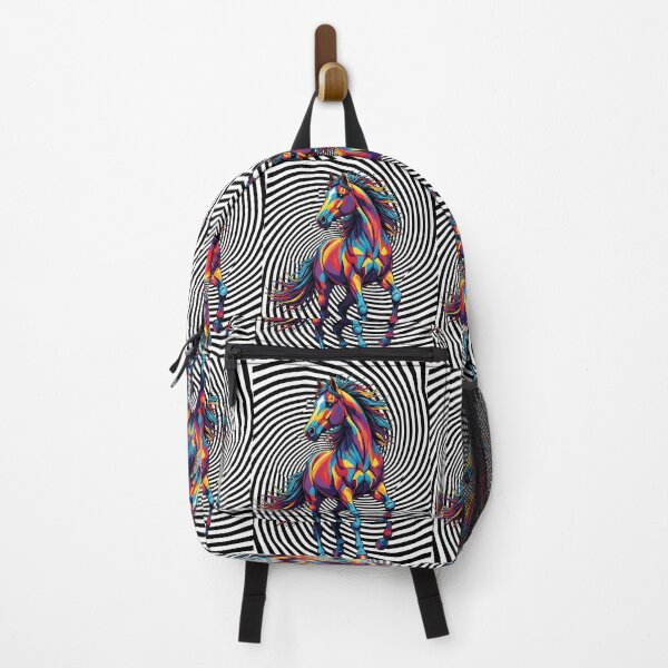 Item preview, Vibrant Pop Art Horse Running Design | Abstract Psychedelic Equine Art designed and sold by VibranPalette.