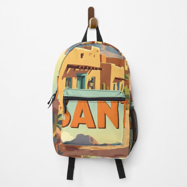 Item preview, Santa Fe, New Mexico, USA: Vintage-Style Painterly Travel Poster designed and sold by LSVart.