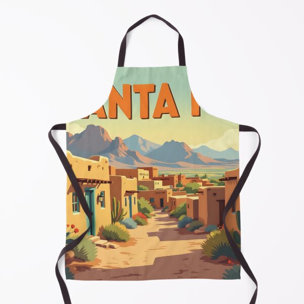Item preview, Santa Fe, New Mexico, USA: Vintage-Style Painterly Travel Poster designed and sold by LSVart.
