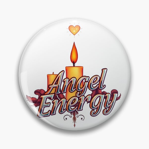 Item preview, Y2K Chrome “Angel Energy” Text – Shiny Aesthetic Sticker Design designed and sold by DreamyDesigns17.