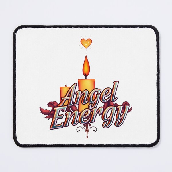 Item preview, Y2K Chrome “Angel Energy” Text – Shiny Aesthetic Sticker Design designed and sold by DreamyDesigns17.