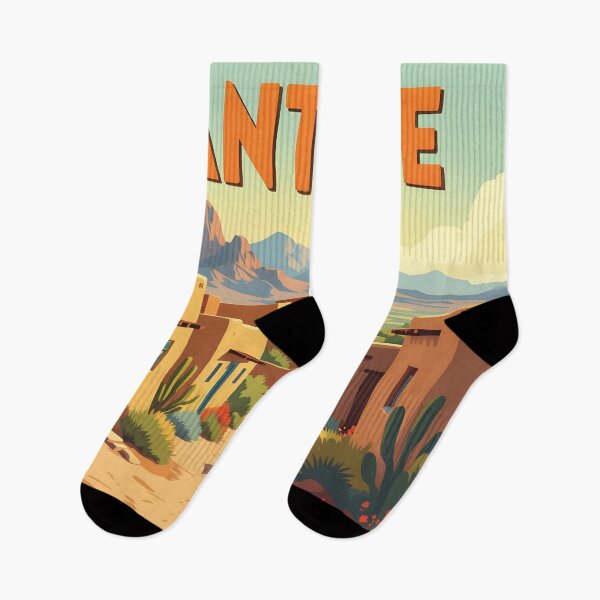Item preview, Santa Fe, New Mexico, USA: Vintage-Style Painterly Travel Poster designed and sold by LSVart.