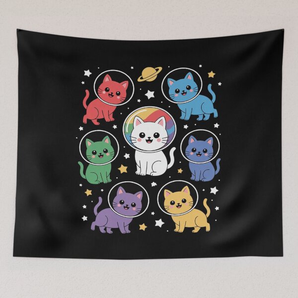 Item preview, Gay Cats In Space Rainbow Pride Month Lgbt Ally  designed and sold by MythWoot.